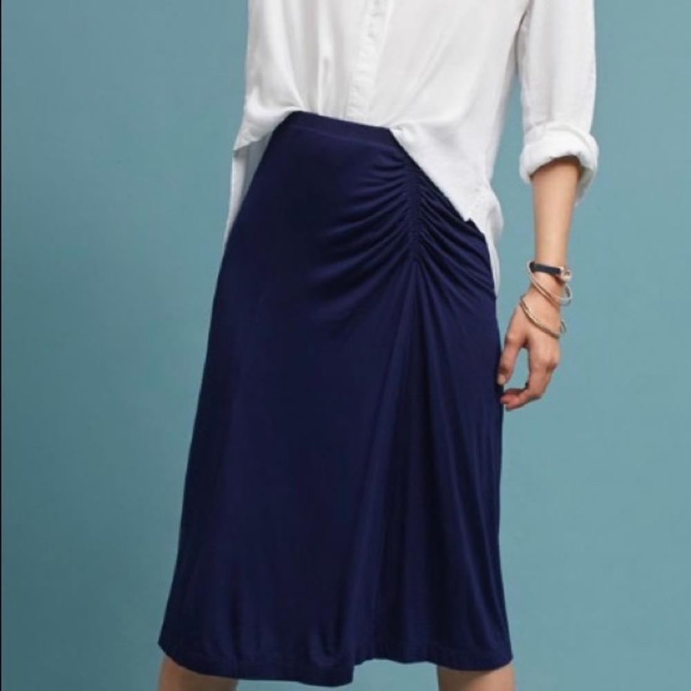 Anthropologie Maeve Cinched Skirt